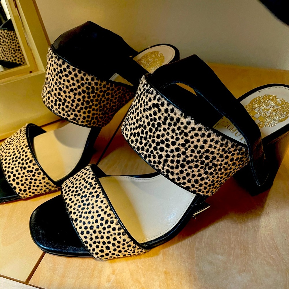Vince Camuto animal print sandals